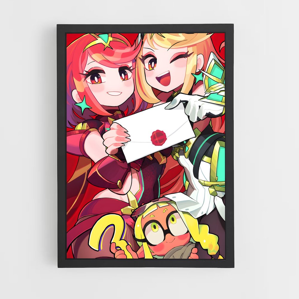Poster Girls of Smash – affiche Super Smash Bros (vue 2)
